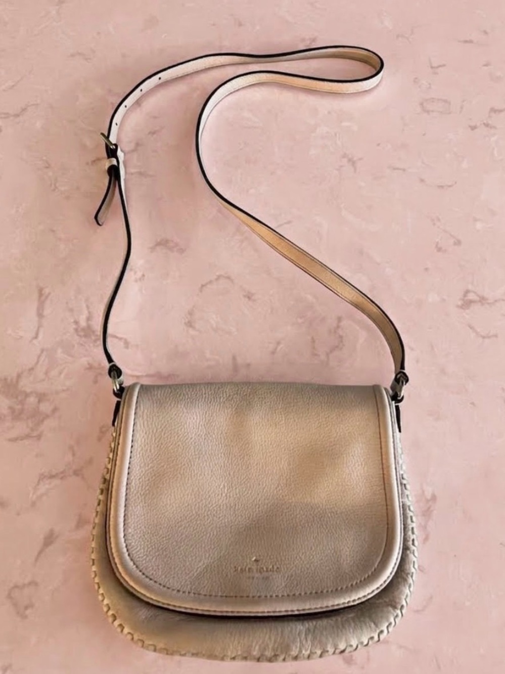 Kate Spade Pebbled Leather Saddle Bag